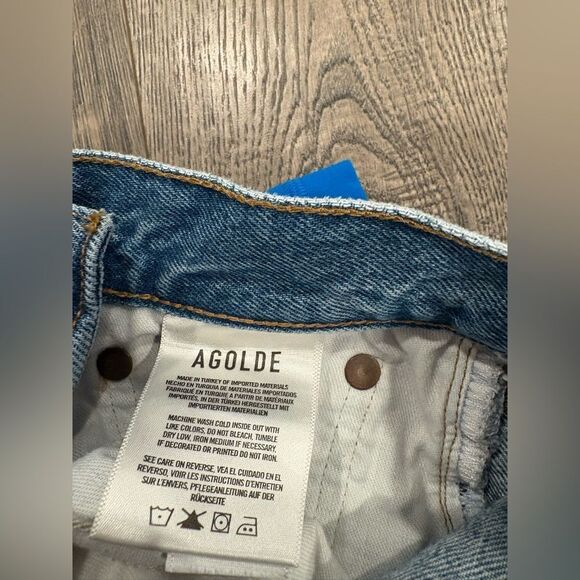 Agolde High Rise Blue Jeans - Picture 8 of 9